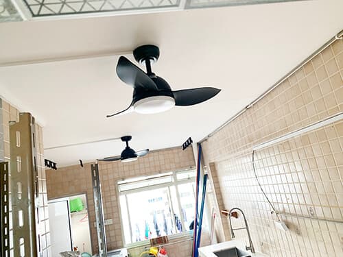 Kitchen ceiling fan installation