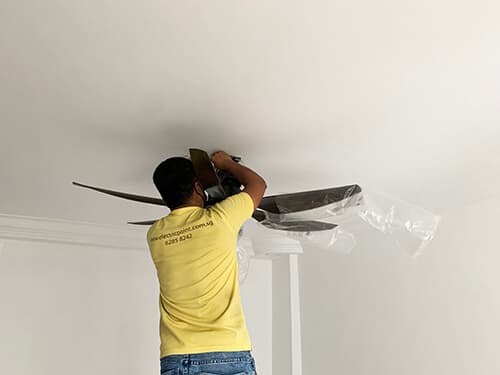 Final ceiling fan installation