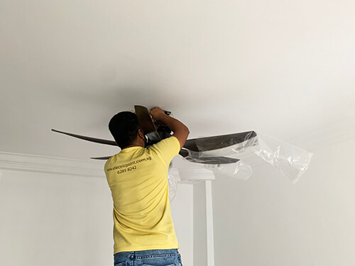 Final ceiling fan installation