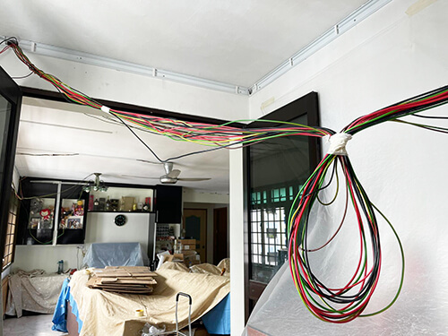 Rewiring at stay-in house